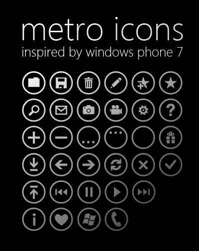 metro icons